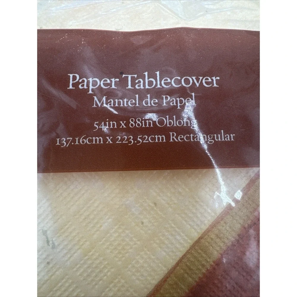 Harvest‎ Paper Tablecover 54x88 Oblong Rectangular Fall Thanksgiving Decor